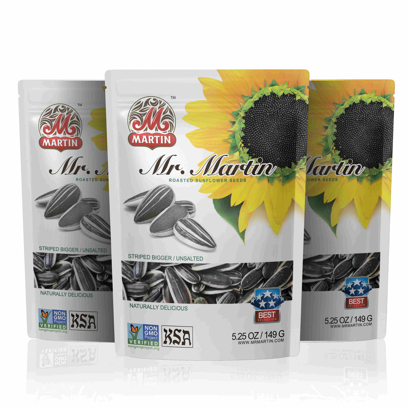 6 Packs of Mr Martin Roasted Unsalted Sunflower Seeds