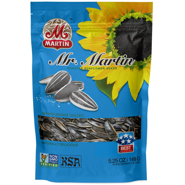 12 Bags of Mr. Martin Freshly Roasted Salted Sunflower Seeds | Mr